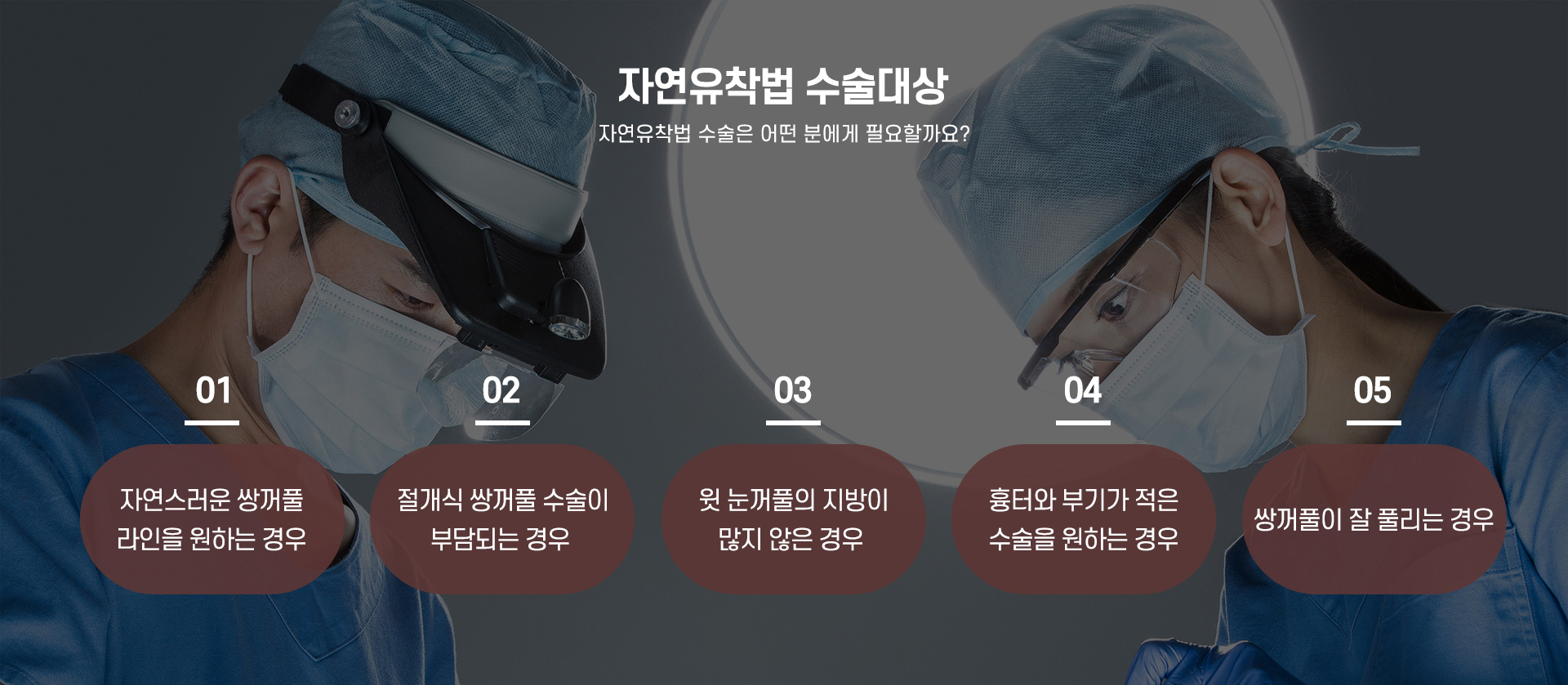 자연유착쌍꺼풀 수술대상