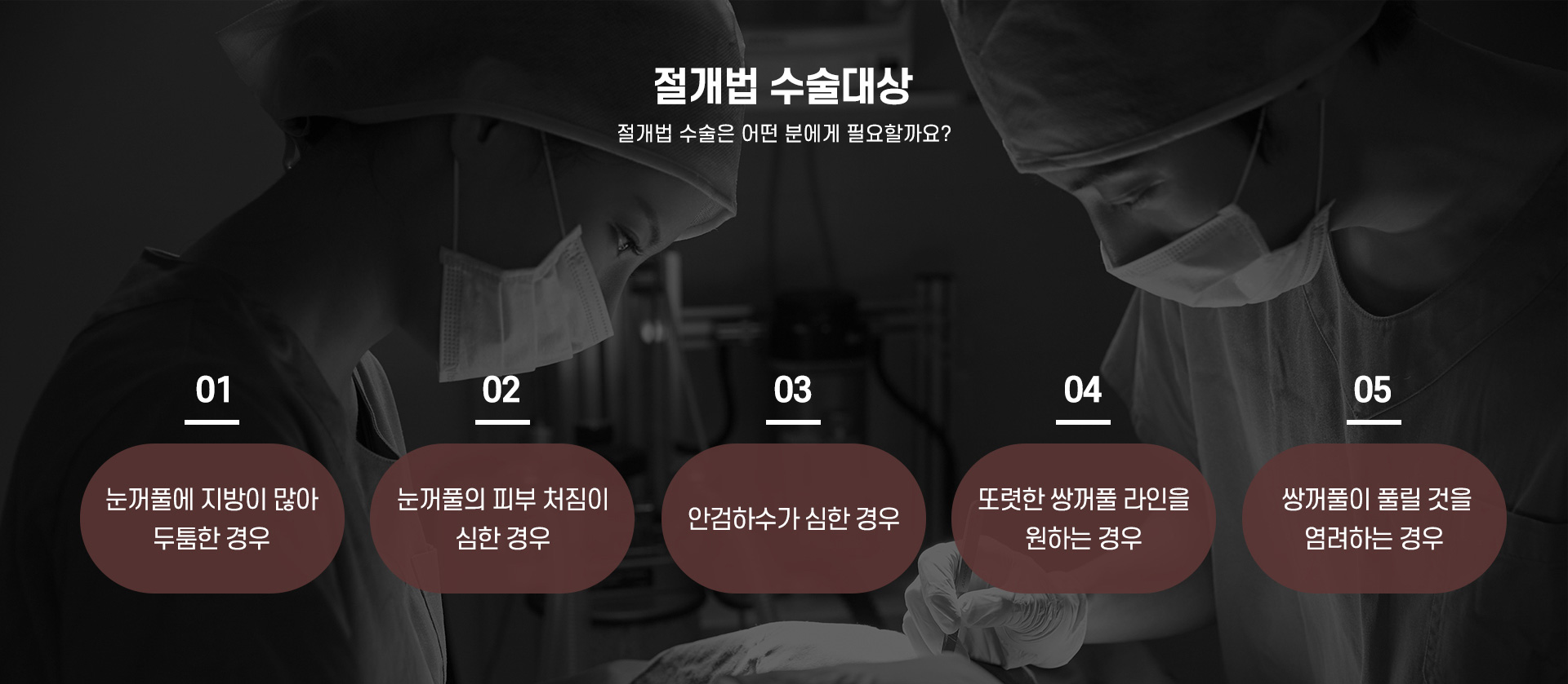 절개쌍꺼풀 수술대상